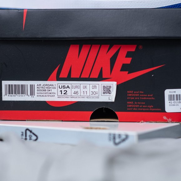 Jordan 1 Royal Toe Size 12 Mens - Picture 2 of 6